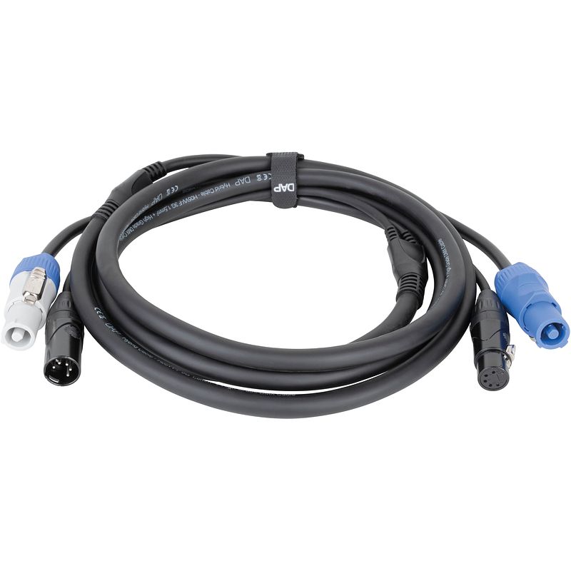 Foto van Dap fp21 hybrid cable 6 m dmx/stroomkabel power pro & 5-pins xlr