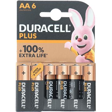 Foto van Duracell alkaline plus aa 6ce bij jumbo