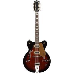 Foto van Gretsch g5422g-12 electromatic classic hollowbody dc single barrel burst 12-snarige semi-akoestische gitaar