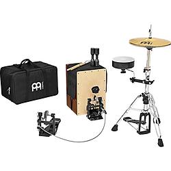 Foto van Meinl cajon drumset met cajon, hi-hat, pedalen en accessoires