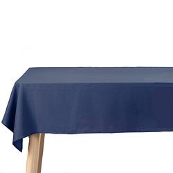 Foto van Donkerblauw tafelkleed van katoen 140 x 250 cm - tafellakens