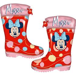 Foto van Regenlaarzen minnie meisjes pvc/textiel rood/roze maat 24