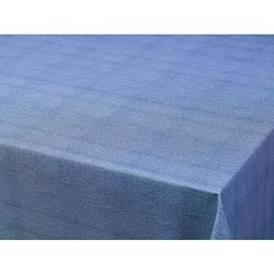 Foto van Tafelzeil/tafelkleed gemeleerd blauwe look 140 x 180 cm - tafelzeilen
