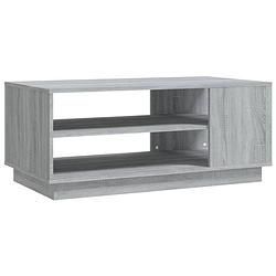 Foto van The living store banktafel - grijs sonoma eiken - 102 x 55 x 43 cm - opbergruimte