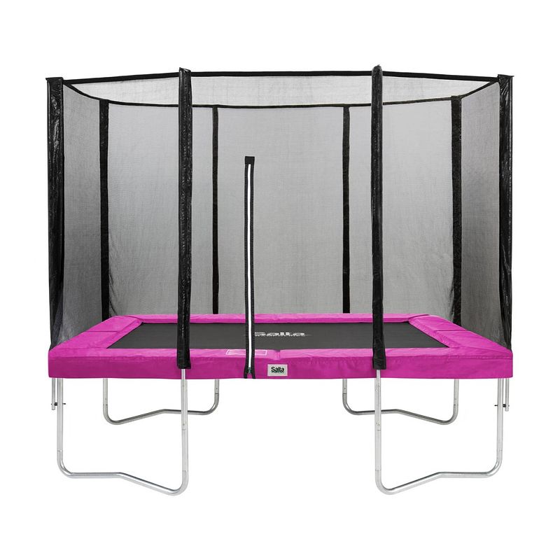 Foto van Salta combo trampoline met veiligheidsnet rechthoekig - 153 x 213 cm - roze