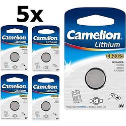 Foto van 5 stuks - camelion cr2025 3v lithium knoopcel batterij