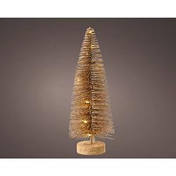 Foto van Lumineo - microled boom d11h30 cm goud/wwt kerst