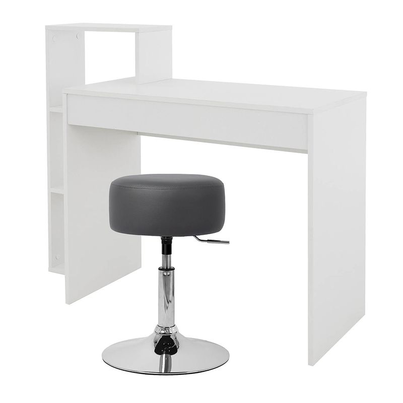 Foto van Bureau met legplank 110x72x40 cm wit hout ml design