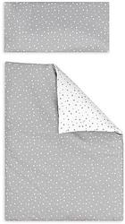 Foto van Interbaby dekbedovertrek sterren 60 x 120 cm katoen grijs