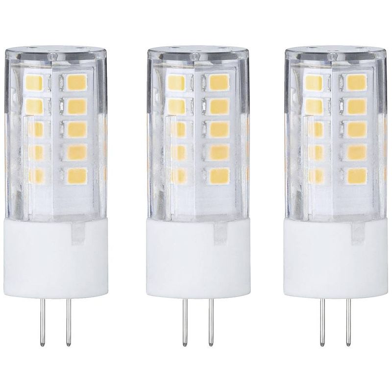 Foto van Paulmann 28814 led-lamp energielabel f (a - g) g4 3 w warmwit (ø x h) 17 mm x 47 mm 3 stuk(s)