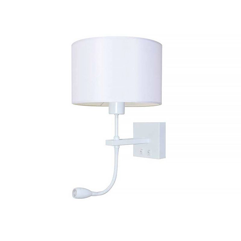 Foto van Lamponline wandlamp quad incl. kap ø 20 cm wit