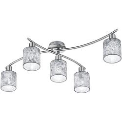 Foto van Trio plafondlamp garda 22 cm 5 x e14 staal 25 watt zilver