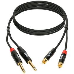 Foto van Klotz kt-cj300 minilink pro stereo twin cable 2x rca - 2x jack 3m