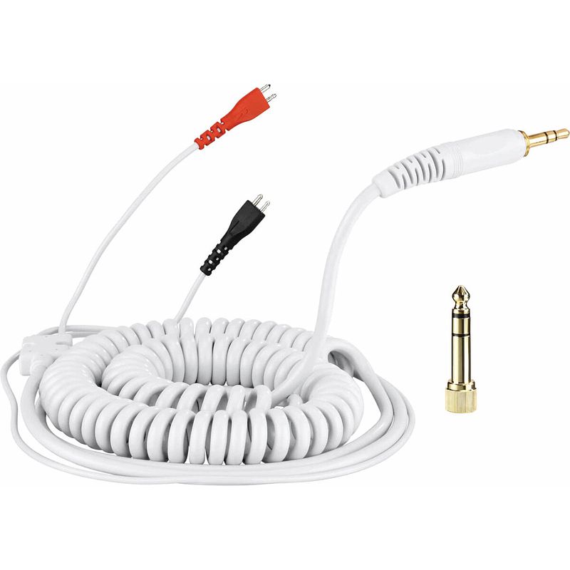 Foto van Zomo hd 25 spiral cord white deluxe krulkabel voor sennheiser hd 25