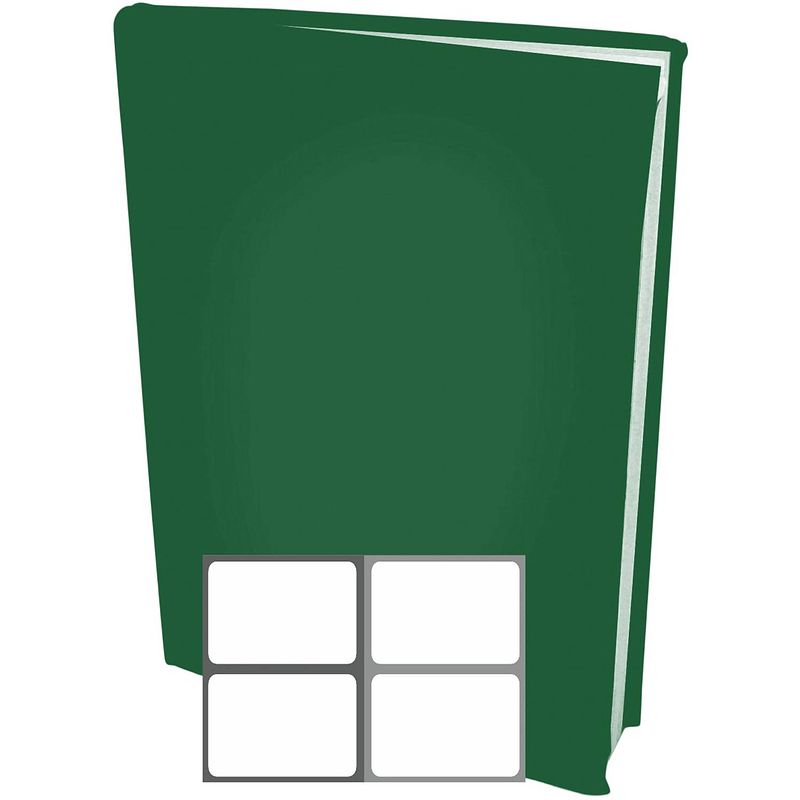 Foto van Rekbare boekenkaften a4 - groen - 6 stuks inclusief grijze labels