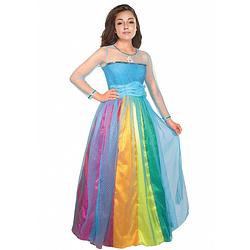 Foto van Barbie verkleedjurk dames polyester regenboog