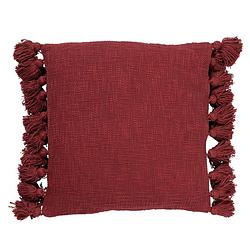 Foto van Dutch decor ruby - kussenhoes van katoen merlot 45x45 cm - rood - rood