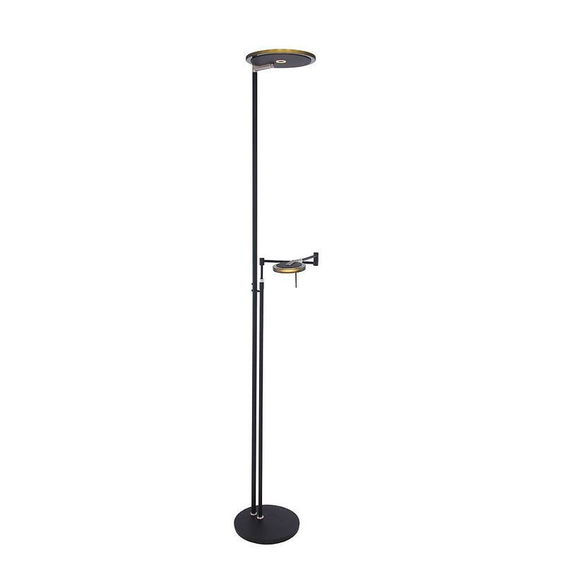 Foto van Moderne vloerlamp - steinhauer - glas - modern - led - l: 27cm - voor binnen - woonkamer - eetkamer - zwart