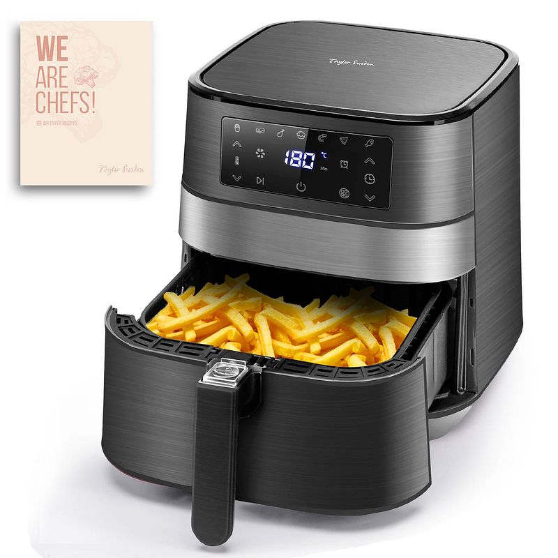 Foto van Taylor swoden andrea 30a3l - airfryer xxl - heteluchtfriteuse - met kookboek - 1700w - 5.5l - zwart