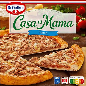 Foto van 2 voor € 6,00 | dr. oetker casa di mama pizza tonno 435g aanbieding bij jumbo