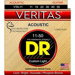 Foto van Dr strings veritas vta11 custom light phosphor bronze 11-50