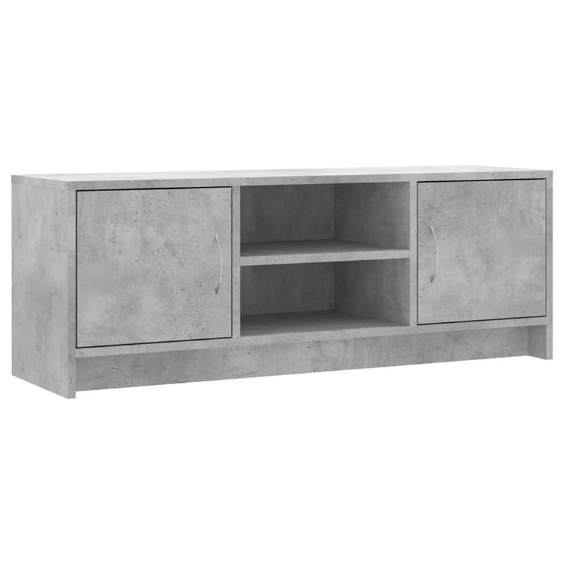 Foto van The living store tv-meubel - betongrijs - 102 x 30 x 37.5 cm - opbergruimte - praktische deuren