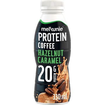 Foto van Melkunie protein coffee hazelnut caramel flavoured 330ml bij jumbo