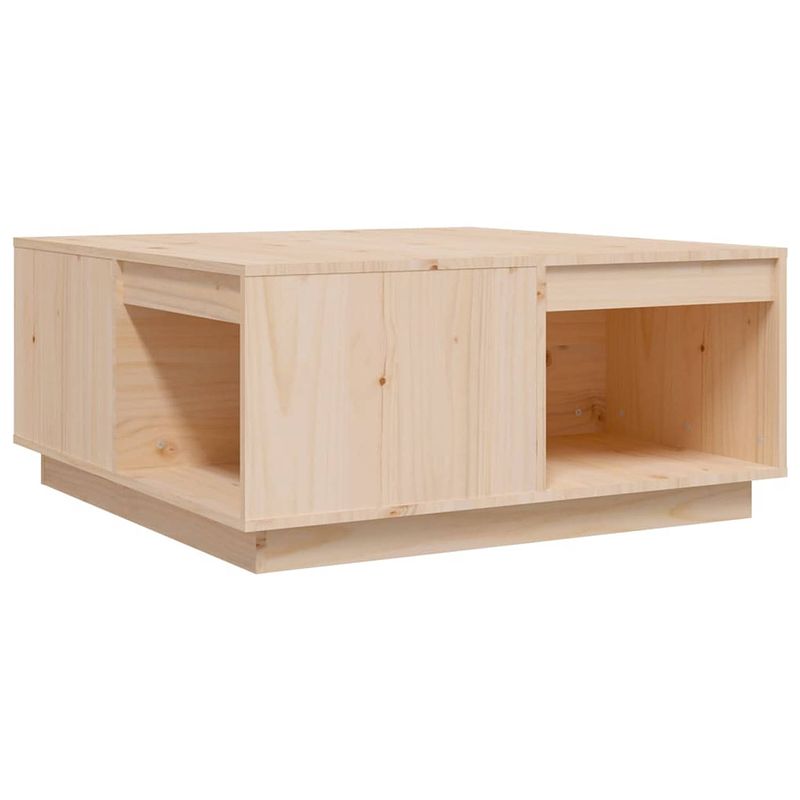 Foto van The living store salontafel grenen - houten - 80 x 81 x 36.5 cm