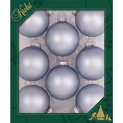 Foto van 8x stuks glazen kerstballen 7 cm starlight velvet blauw - kerstbal