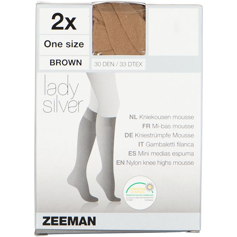 Foto van Lady silver - kniekousen - stretch - 30 den - 2-pack