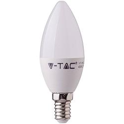 Foto van V-tac 7263 led-lamp energielabel f (a - g) e14 kaars 5.5 w = 40 w warmwit (ø x l) 37 mm x 100 mm niet dimbaar 3 stuk(s)