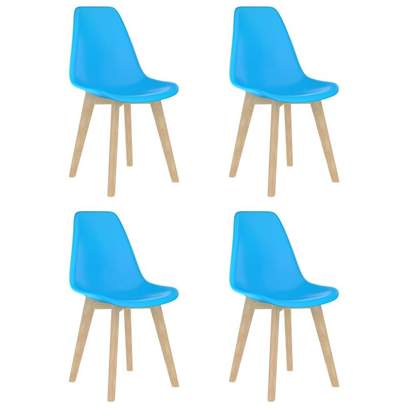 Foto van Vidaxl eetkamerstoelen 4 st kunststof blauw