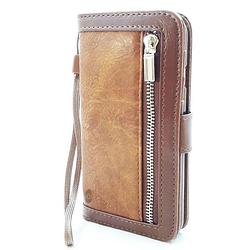 Foto van Hem boekhoesje met rits - geschikt voor iphone 14/15 - bruine wallet - book case - boekhoesje - telefoonhoesje