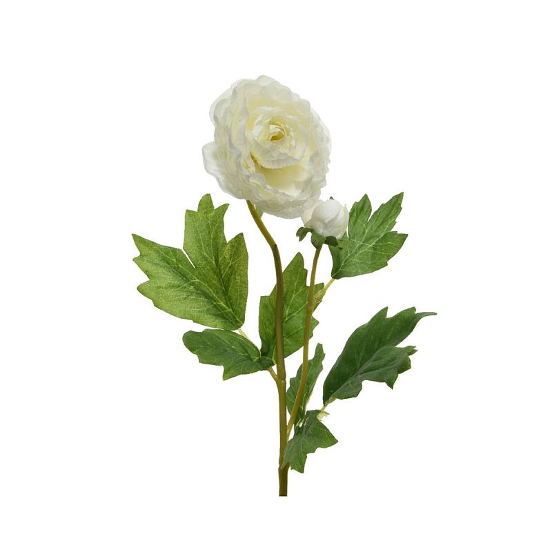 Foto van Ranunculus polyester w8-h57cm white