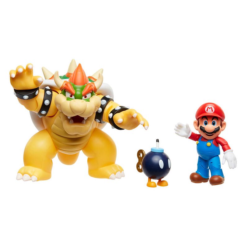 Foto van Nintendo super mario bowser vs mario figurenset