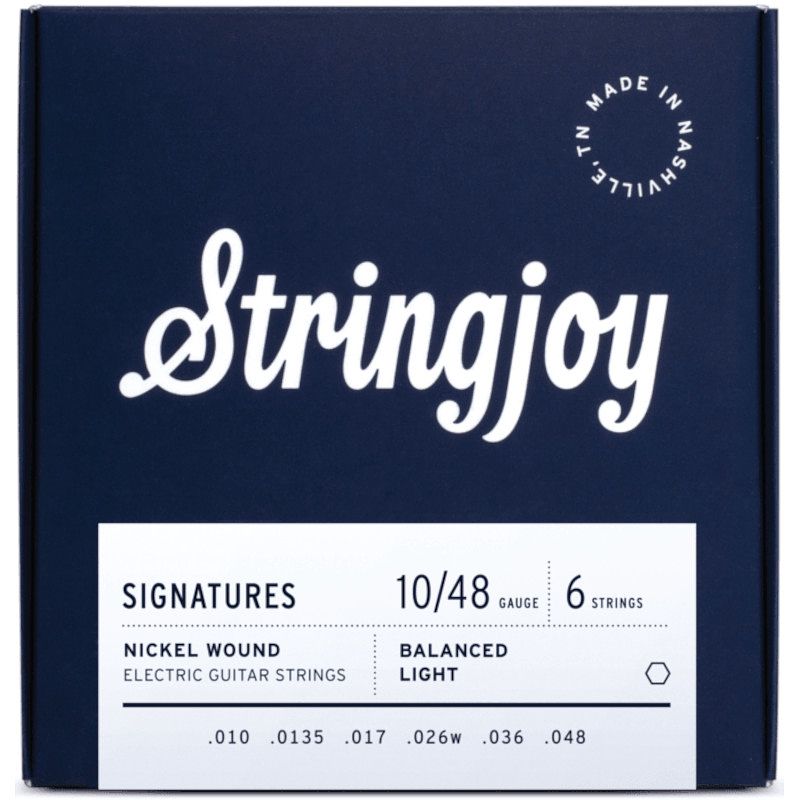 Foto van Stringjoy signatures 6s balanced light 10-48 snarenset voor elektrische gitaar