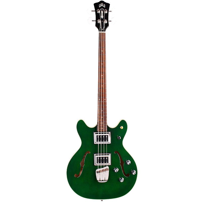 Foto van Guild starfire bass ii emerald green basgitaar met koffer