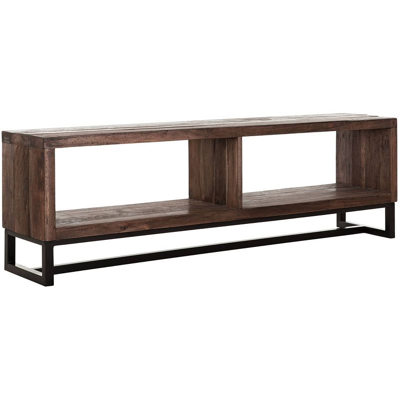 Foto van Dtp home tv stand timber medium, 2 open racks,45x160x35 cm, mixed wood