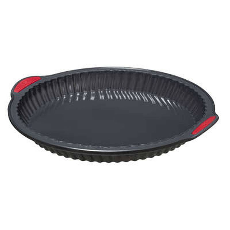 Foto van Secret de gourmet taarten bakken bakvorm backery pro - siliconen - anti-aanbak laag - zwart - 26 x 3.6 cm - bakringen