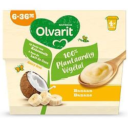 Foto van Olvarit plantaardig dessert banaan 6+ maanden 95g bij jumbo