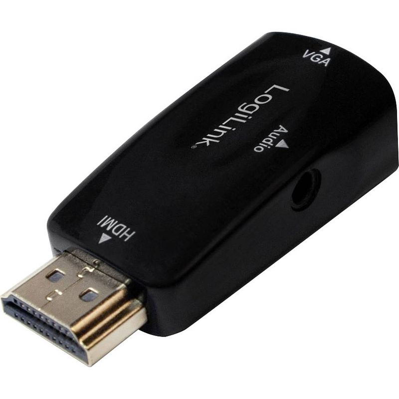 Foto van Logilink cv0107 adapter [1x hdmi-stekker - 1x vga-bus] zwart