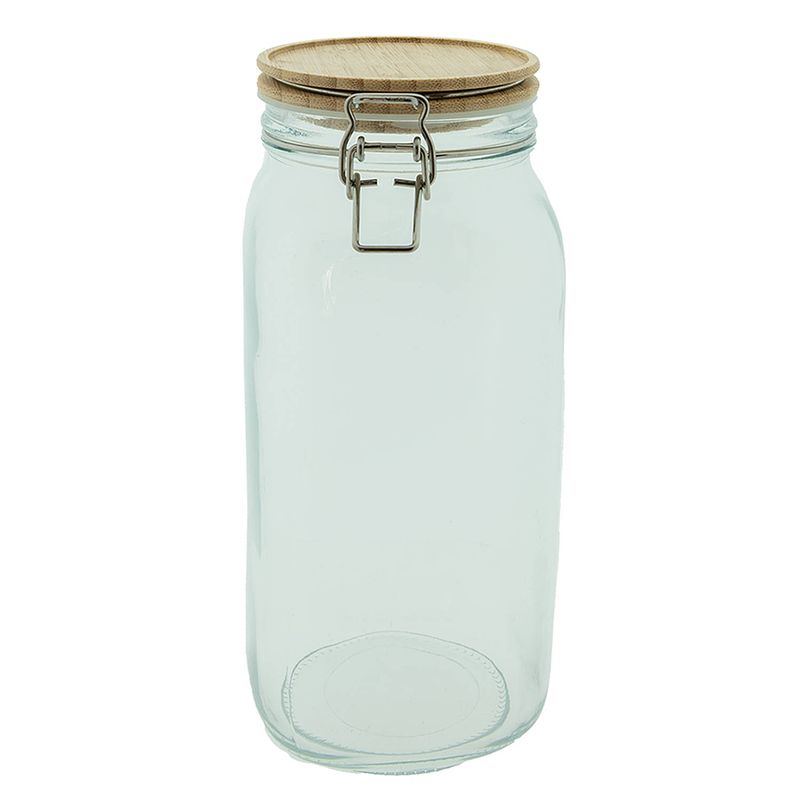 Foto van Clayre & eef voorraadpot 2100 ml glas voorraadbus transparant voorraadbus