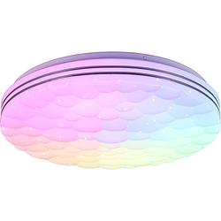 Foto van Led plafondlamp - plafondverlichting - trion taco - 22w - aanpasbare kleur - rgb - afstandsbediening - dimbaar -