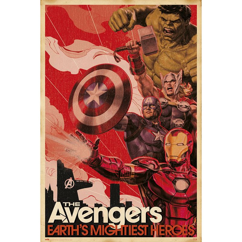 Foto van Grupo erik marvel avengers earths mightiest heroes poster 61x91,5cm