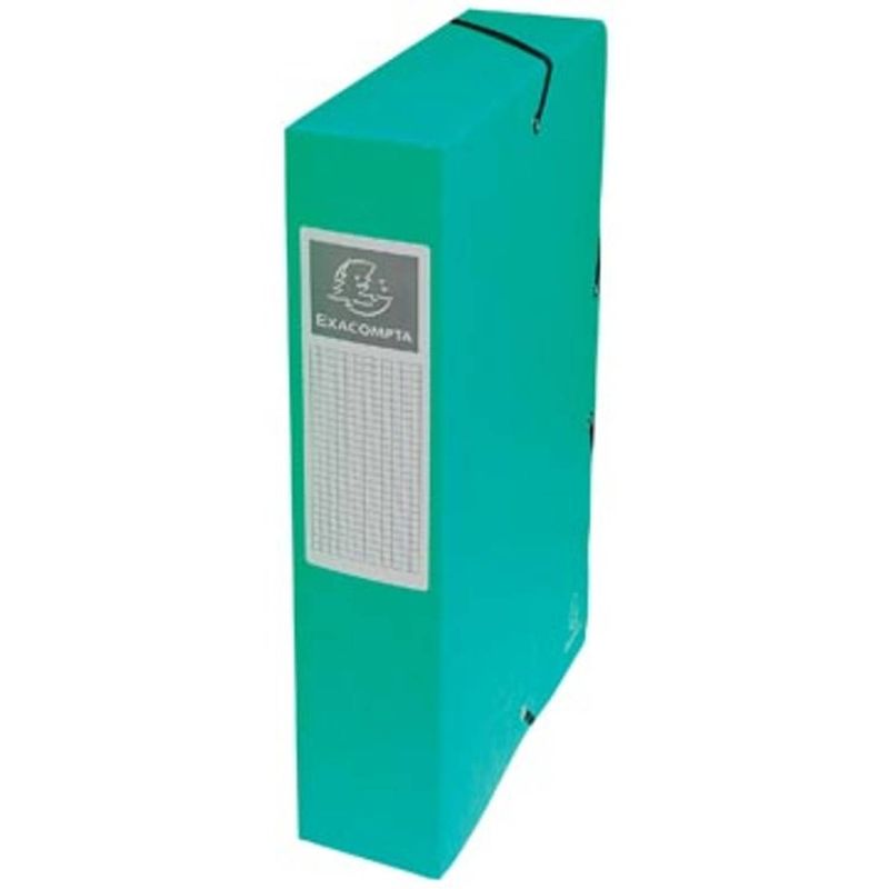 Foto van Exacompta elastobox exabox groen, rug van 6 cm