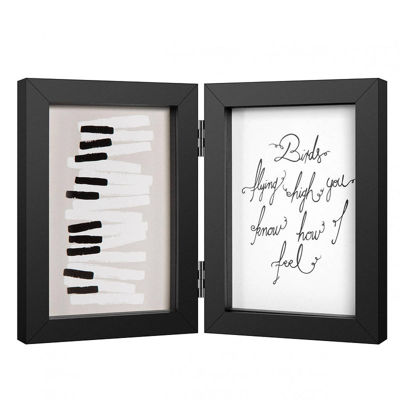 Foto van Fotolijst - piano double swing portrait - fotomaat 10x15 cm - zwart