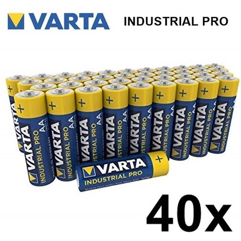 Foto van 40-pack varta industrial pro lr6/aa alkalisch