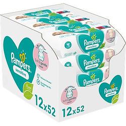 Foto van Pampers sensitive babydoekjes 12 verpakkingen = 624 doekjes bij jumbo