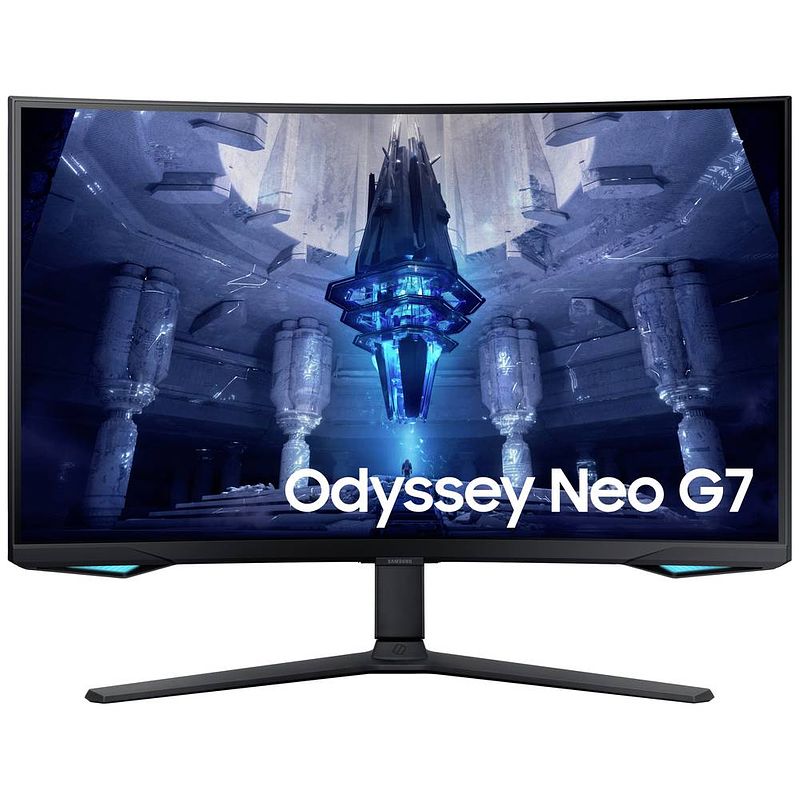 Foto van Samsung odyssey neo g7 s32bg750np led-monitor 81.3 cm (32 inch) energielabel g (a - g) 3840 x 2160 pixel uhd, 4k 1 ms hdmi, displayport, usb 3.2 gen 1 (usb