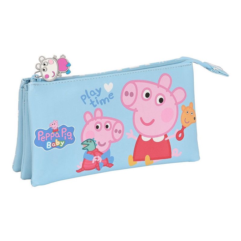 Foto van Schoolpennenzak peppa pig baby licht blauw (22 x 12 x 3 cm)